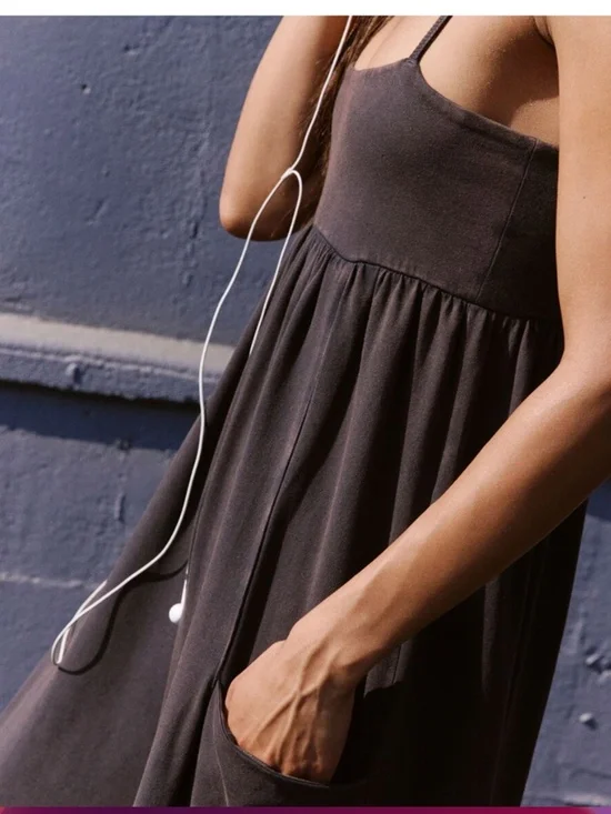 FP Movement Hot Shot Strappy Onesie in Black sz L NWT $80R - Picture 5 of 7